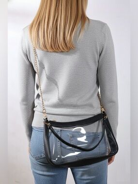 Zenana PREMIUM CLEAR STADIUM SATCHEL BAG